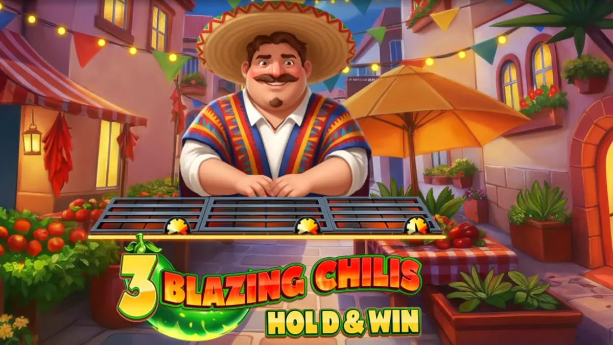 Tampilan visual slot 3 Blazing Chilis dengan tema fiesta Meksiko